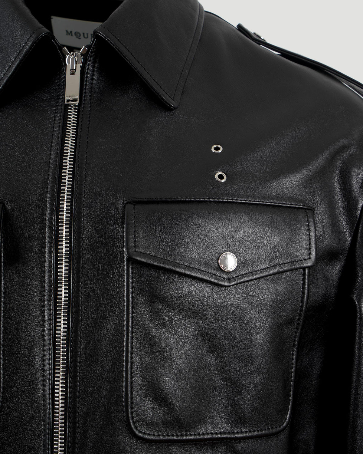Alexander McQueen Black Leather Jacket — product photo 3