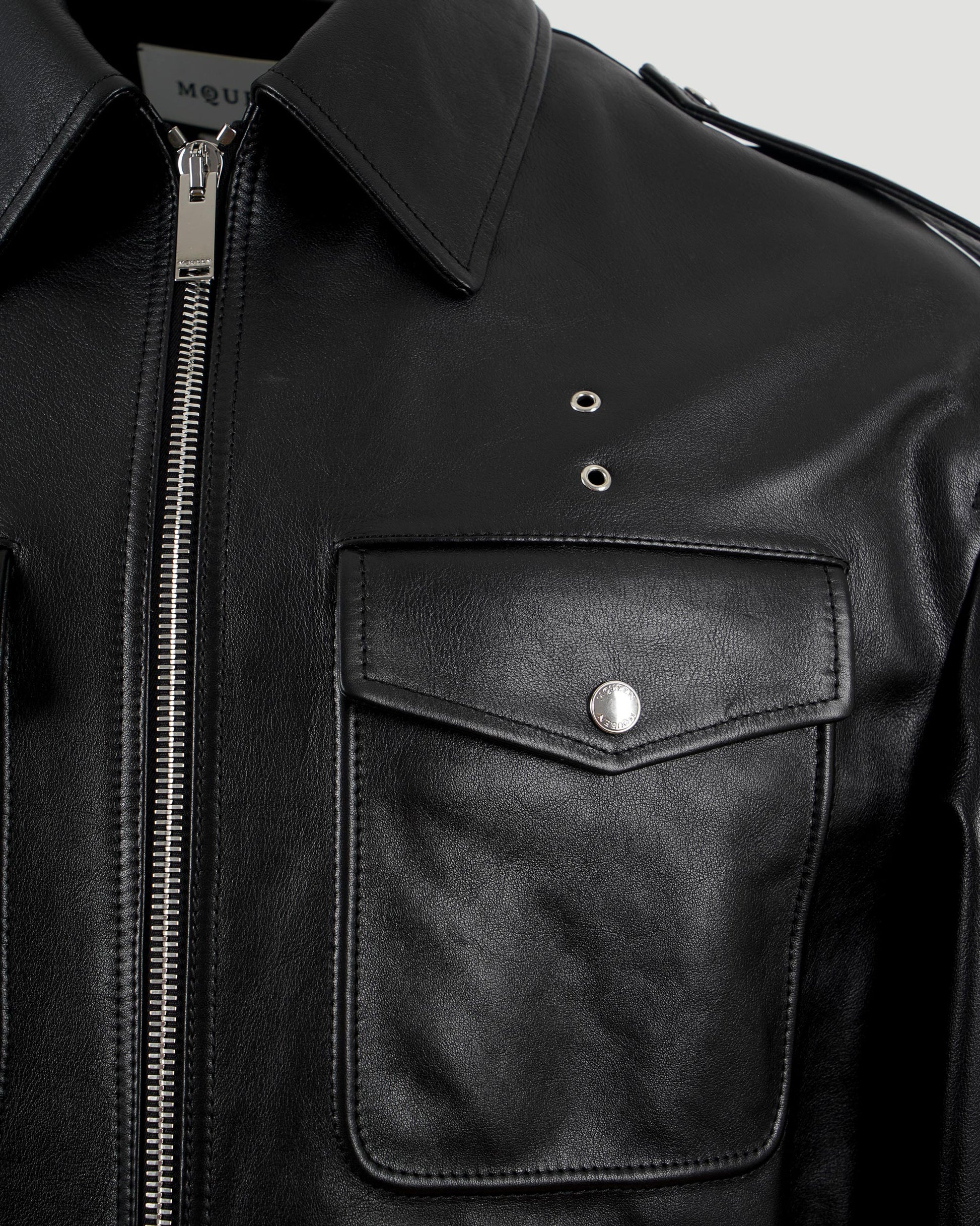 Alexander McQueen Black Leather Jacket — product photo 3