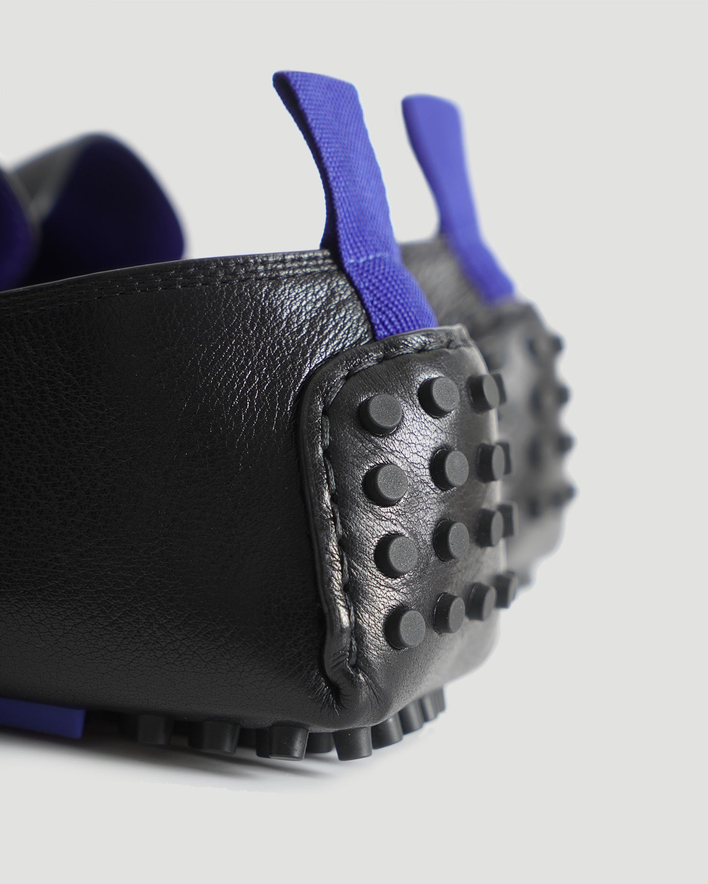 LEATHER MOTOR LOW LOAFERS