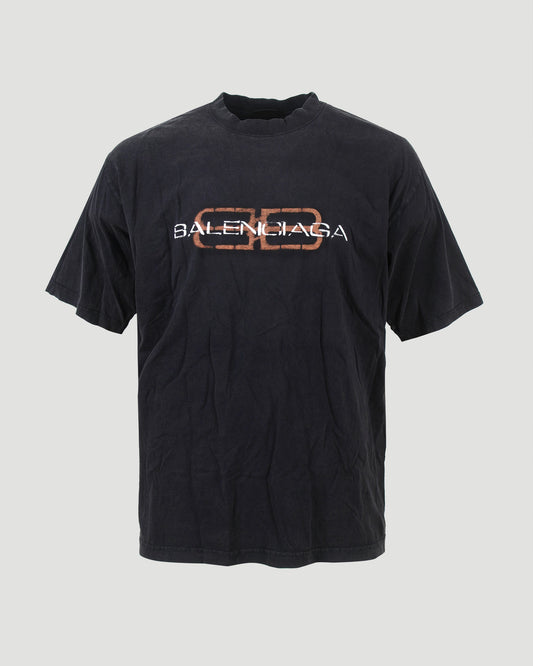 BB Icon Stencil T-Shirt Medium Fit in Faded Black