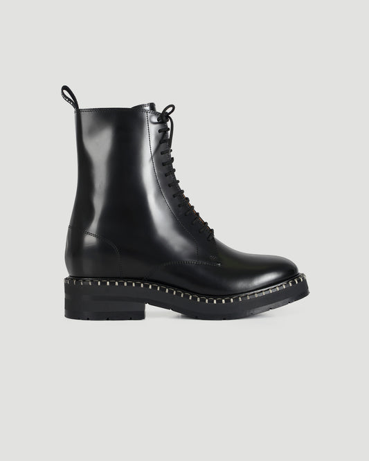 Noua brushed leather lace-up ankle boots