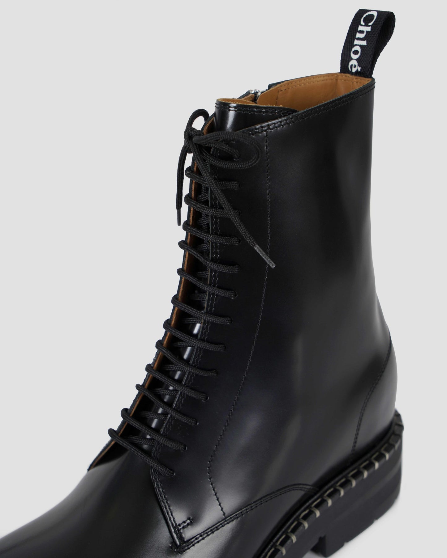 Noua brushed leather lace-up ankle boots
