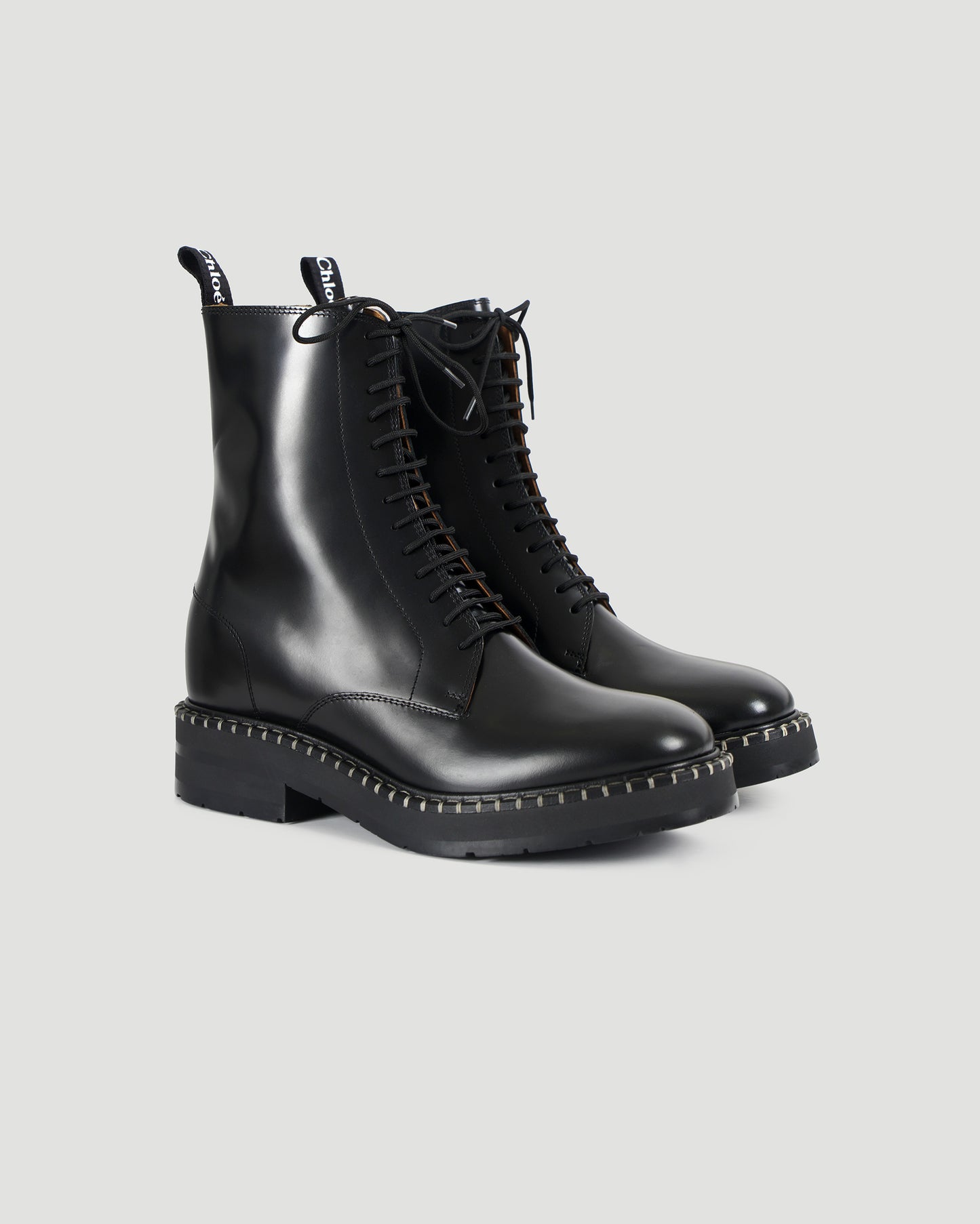 Noua brushed leather lace-up ankle boots