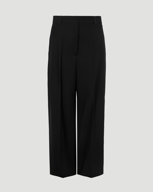 Wide-Leg Trousers in Black