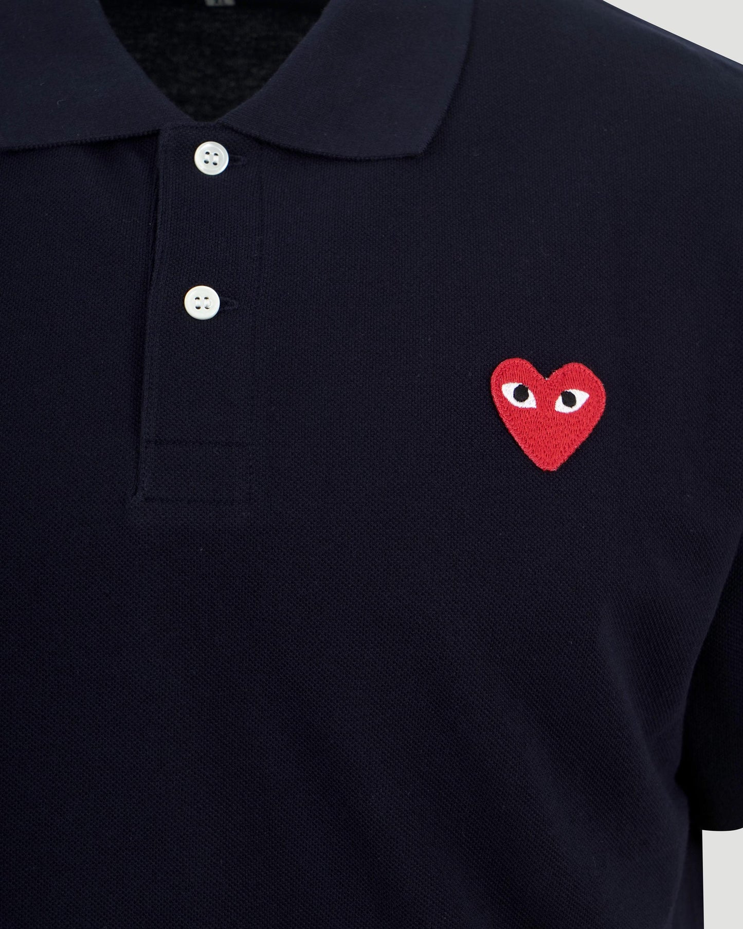 Heart Logo Polo Shirt in Navy