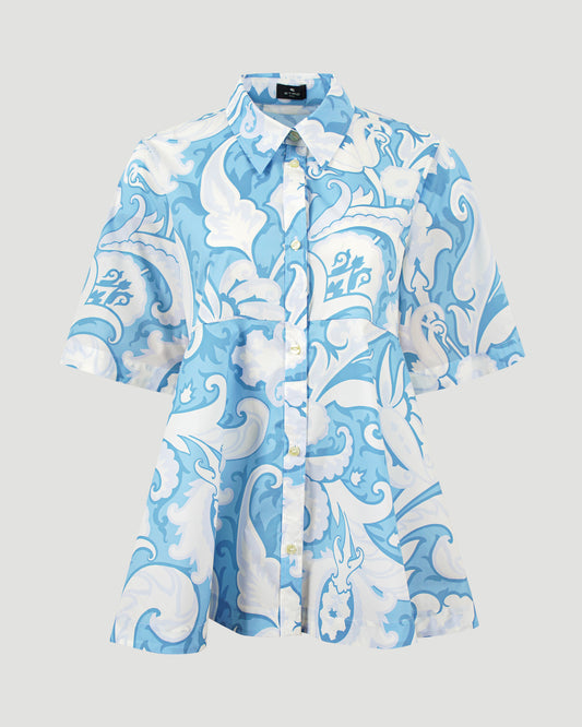 Blue Paisley Shirt