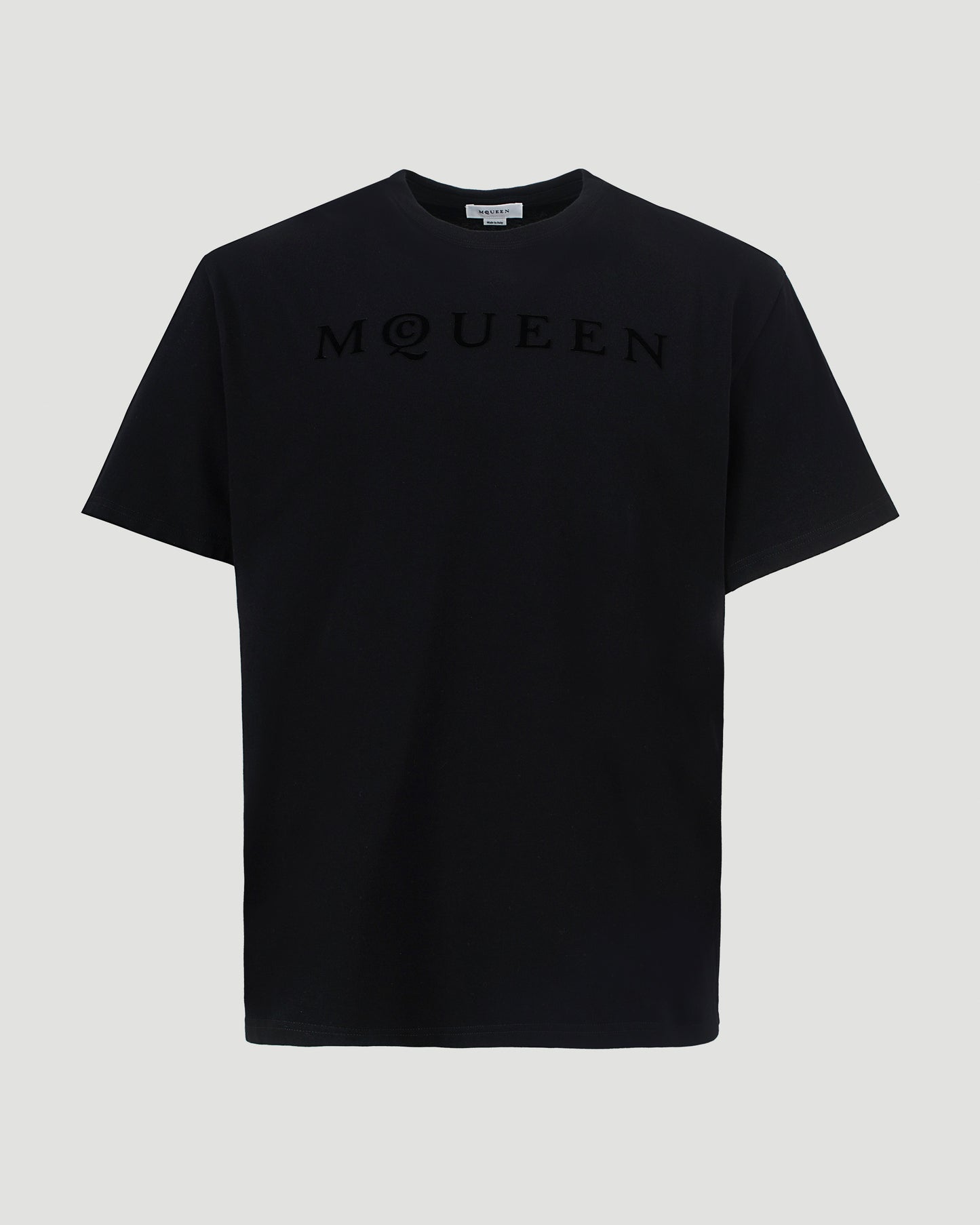 Flocked Logo T-Shirt in Black