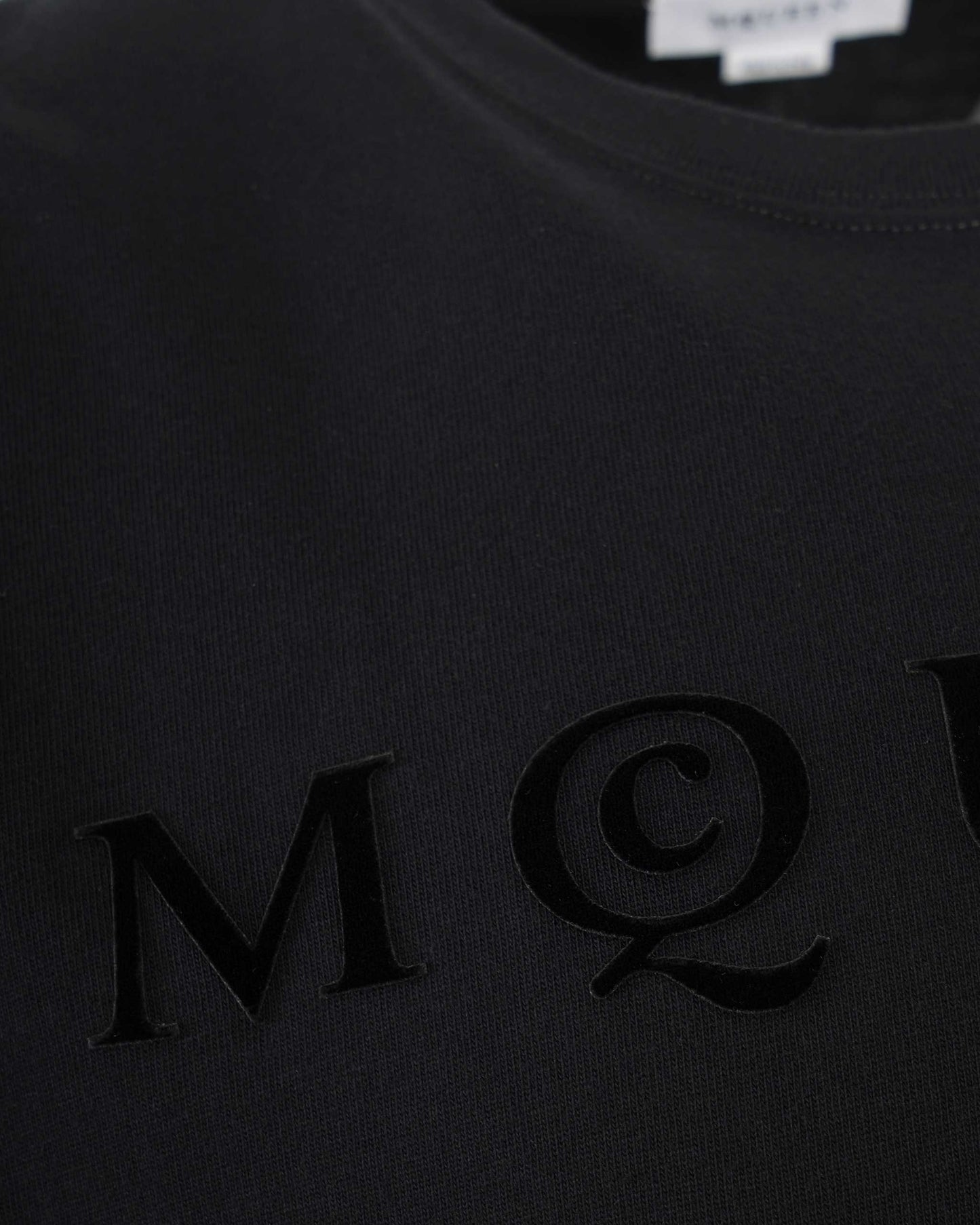 Flocked Logo T-Shirt in Black