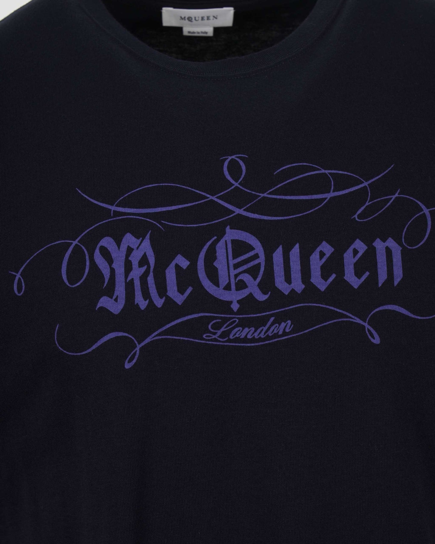 Logo Script Print T-Shirt in Blue