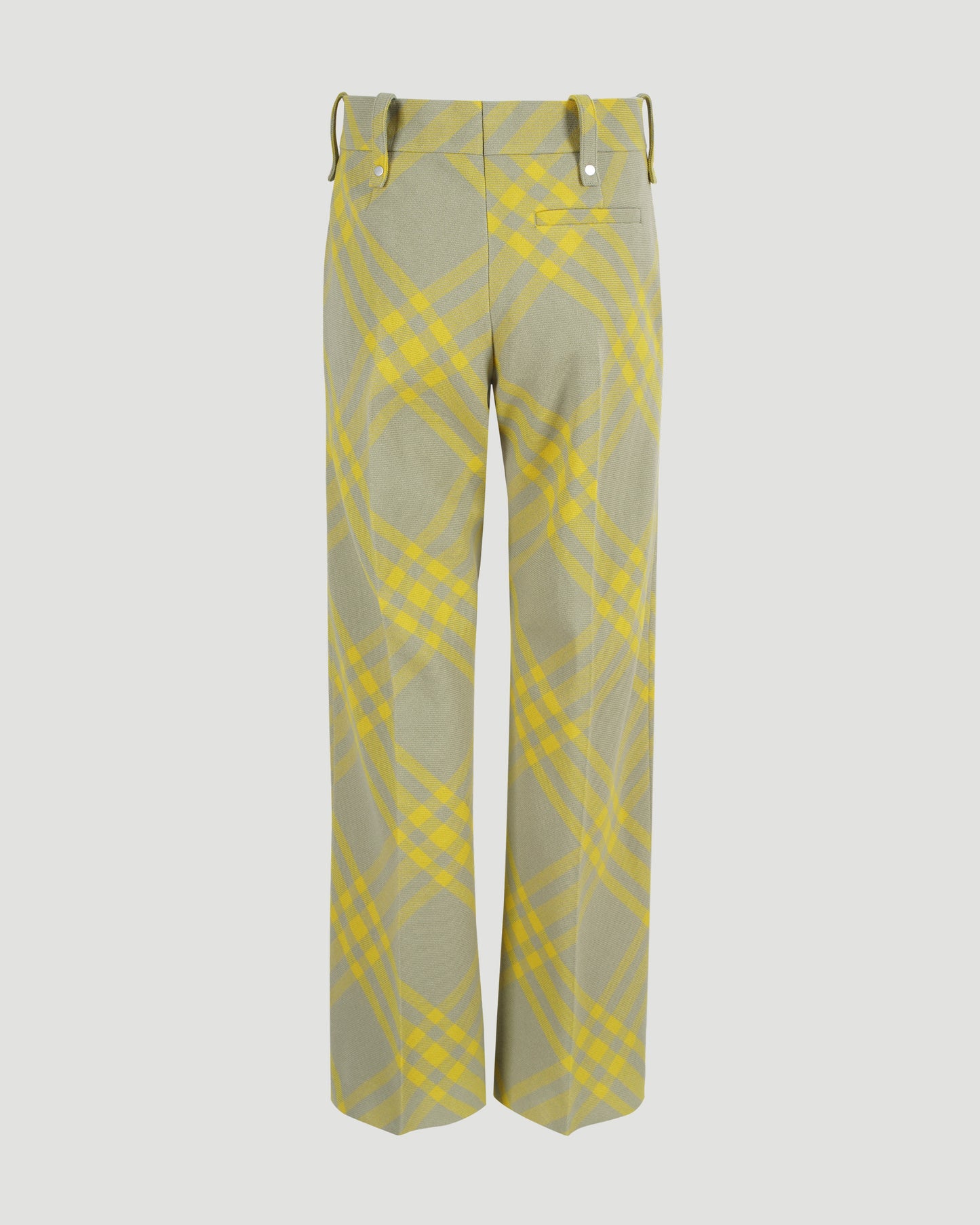 Checked straight-leg trousers