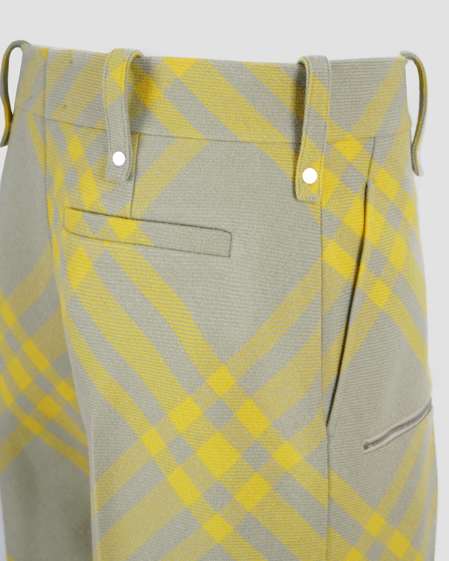 Checked straight-leg trousers
