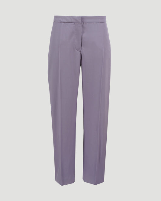 Straight fitted pants in wool