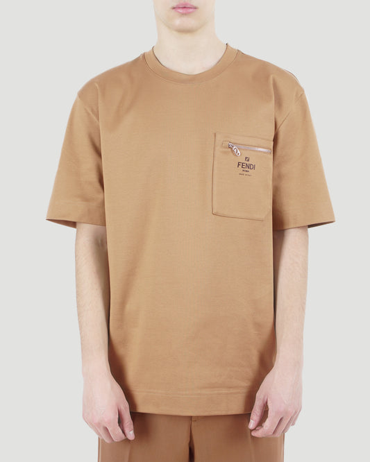 Light Brown Cotton T-Shirt