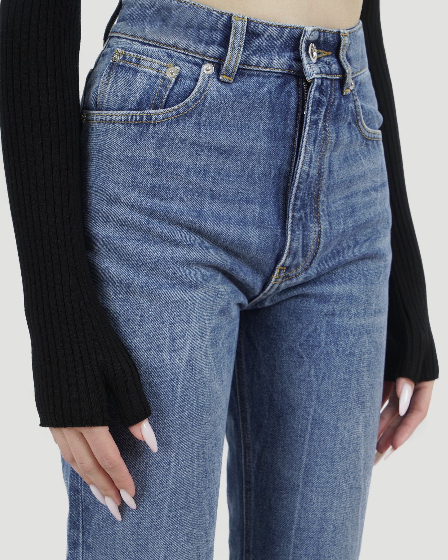 Cut-out jumper in black
