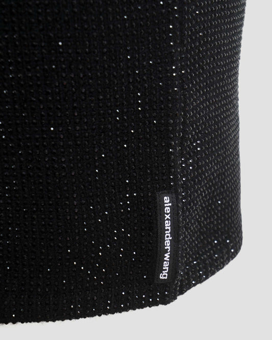 Crystal Hotfix Minidress in Black