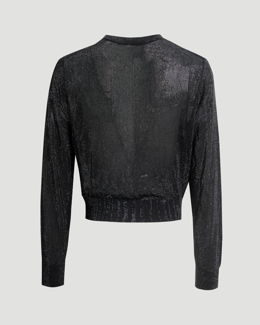 Crystal Hotfix Pullover in Black