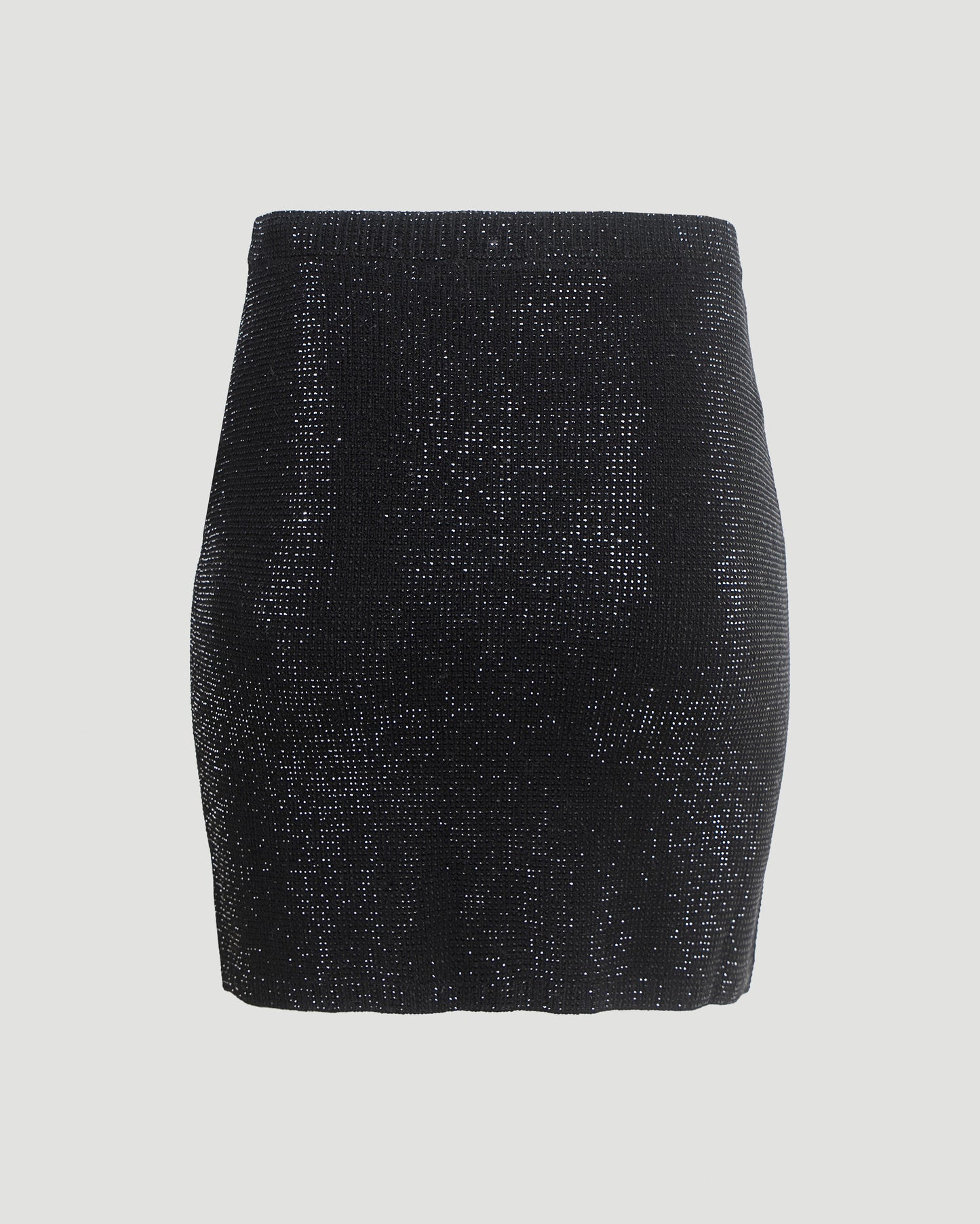 Crystal Hotfix Polo Miniskirt in Black