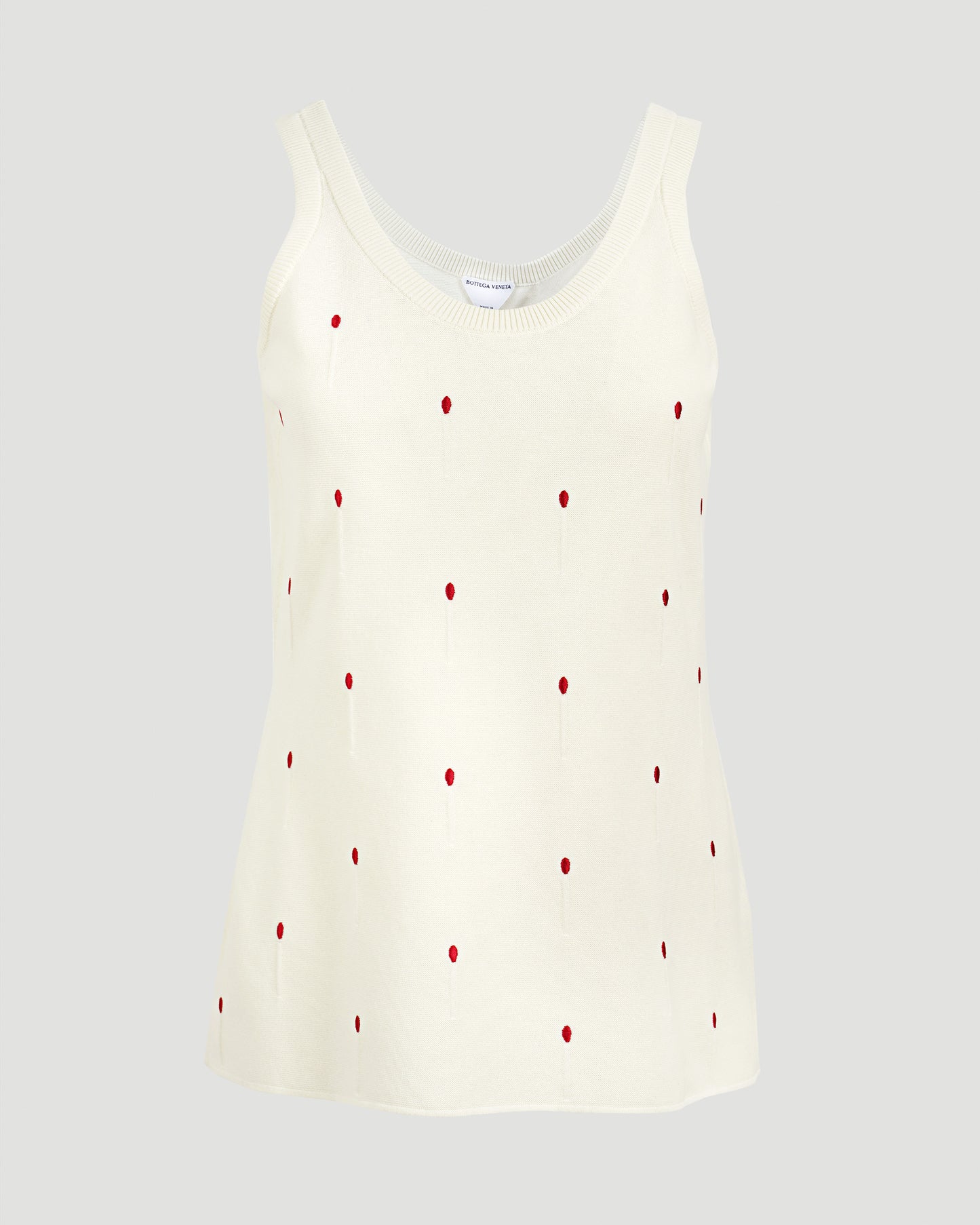 Cotton Embroidered Matches Tank Top