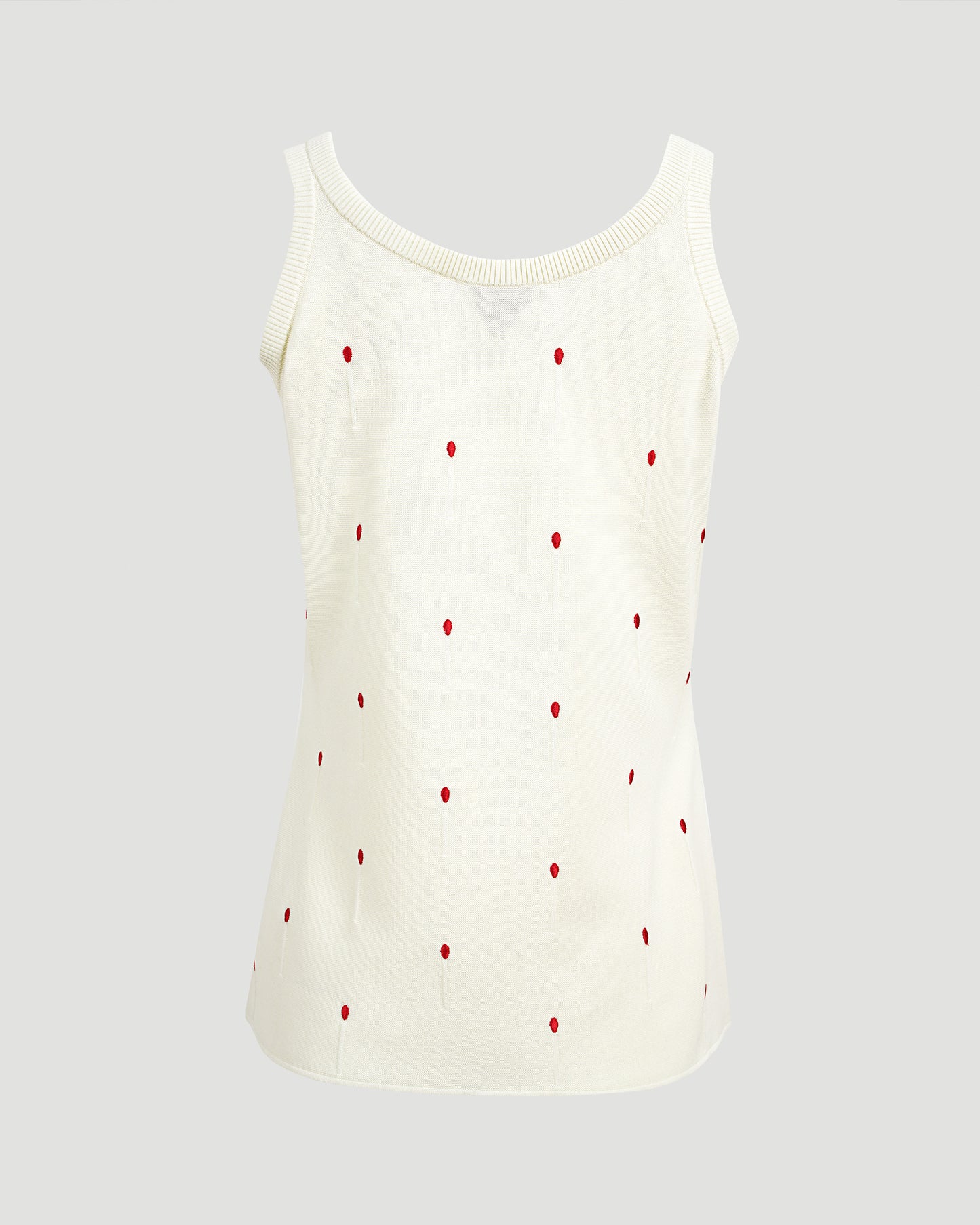 Cotton Embroidered Matches Tank Top
