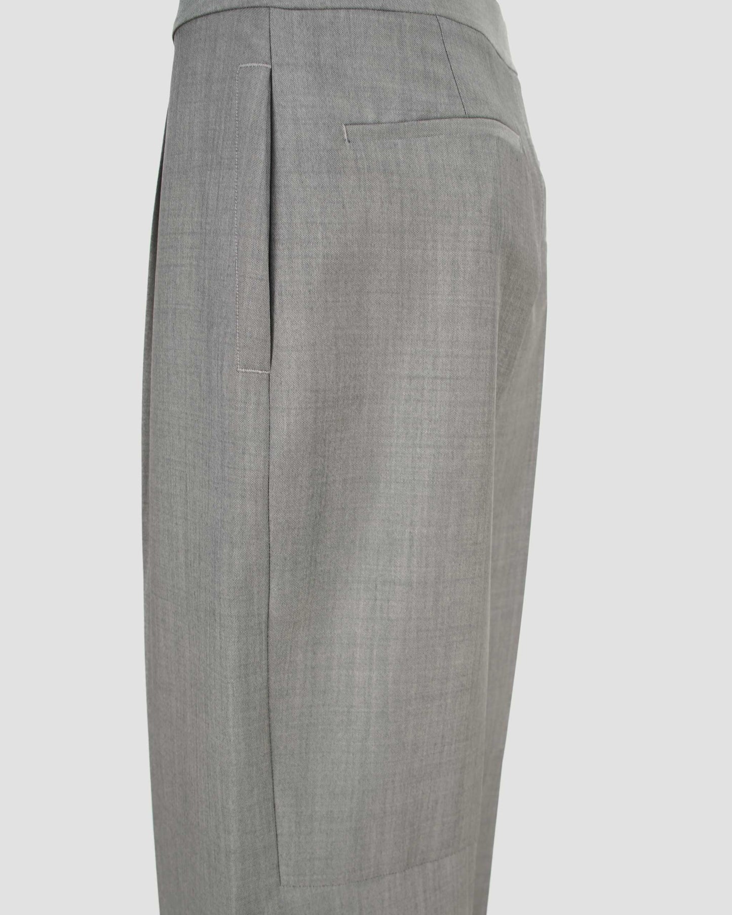 Wool Mohair Tailored Pants in Grey