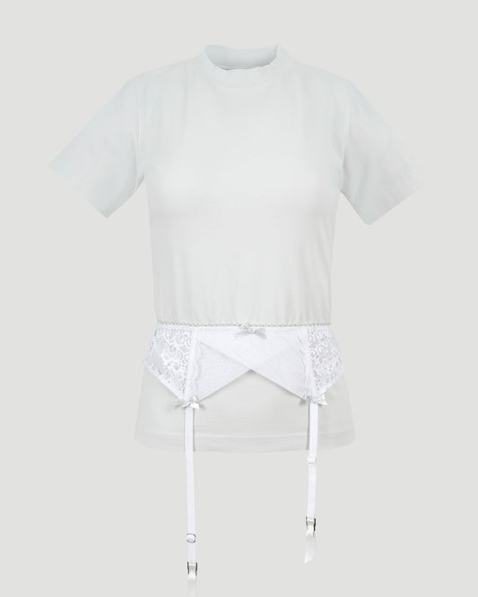 Lingerie T-Shirt in Dirty White