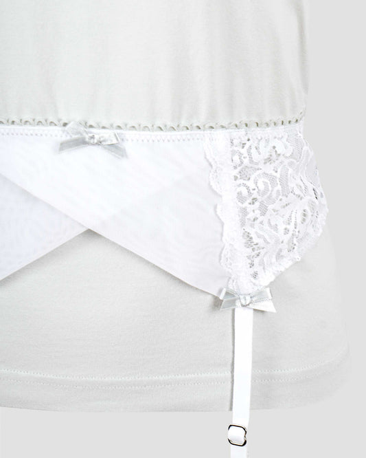 Lingerie T-Shirt in Dirty White