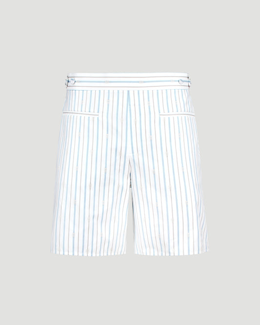 Striped Cotton Shorts