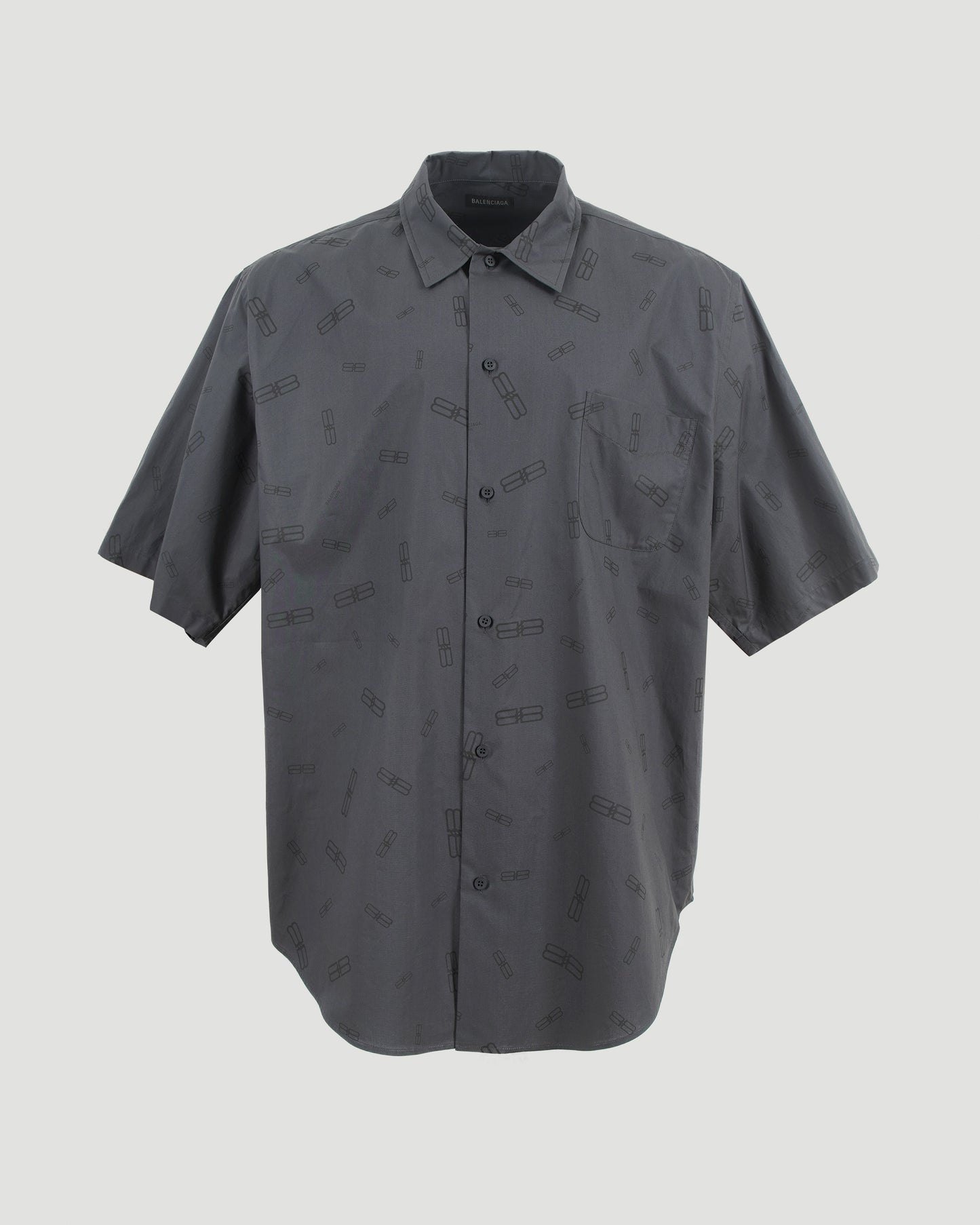 Short-Sleeve Shirt in Dark Grey
