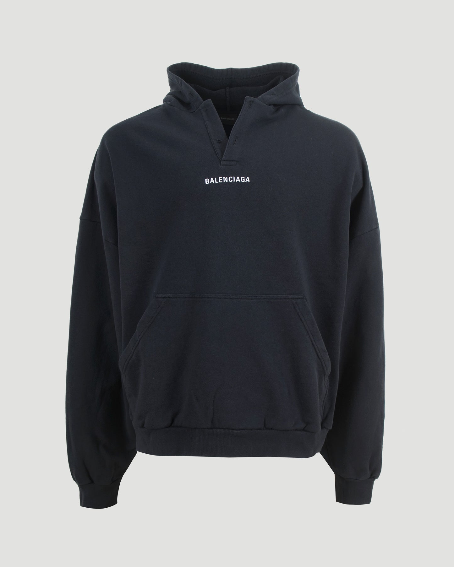 Polo Hoodie in Faded Black
