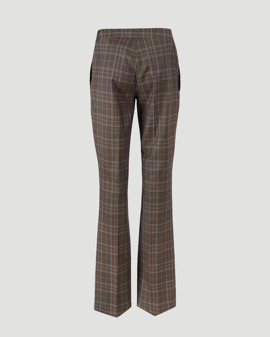 WOOL TROUSERS IN CHECK PRINT