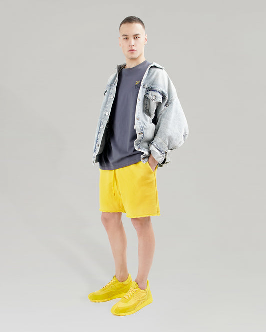Drawstring shorts in yellow