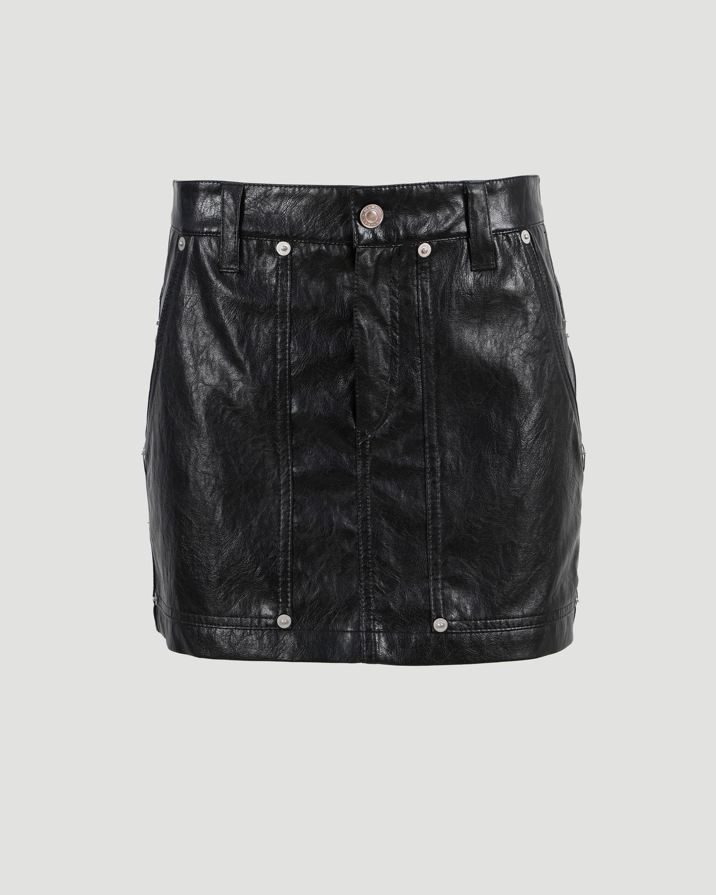 Short Leather Style Skirt