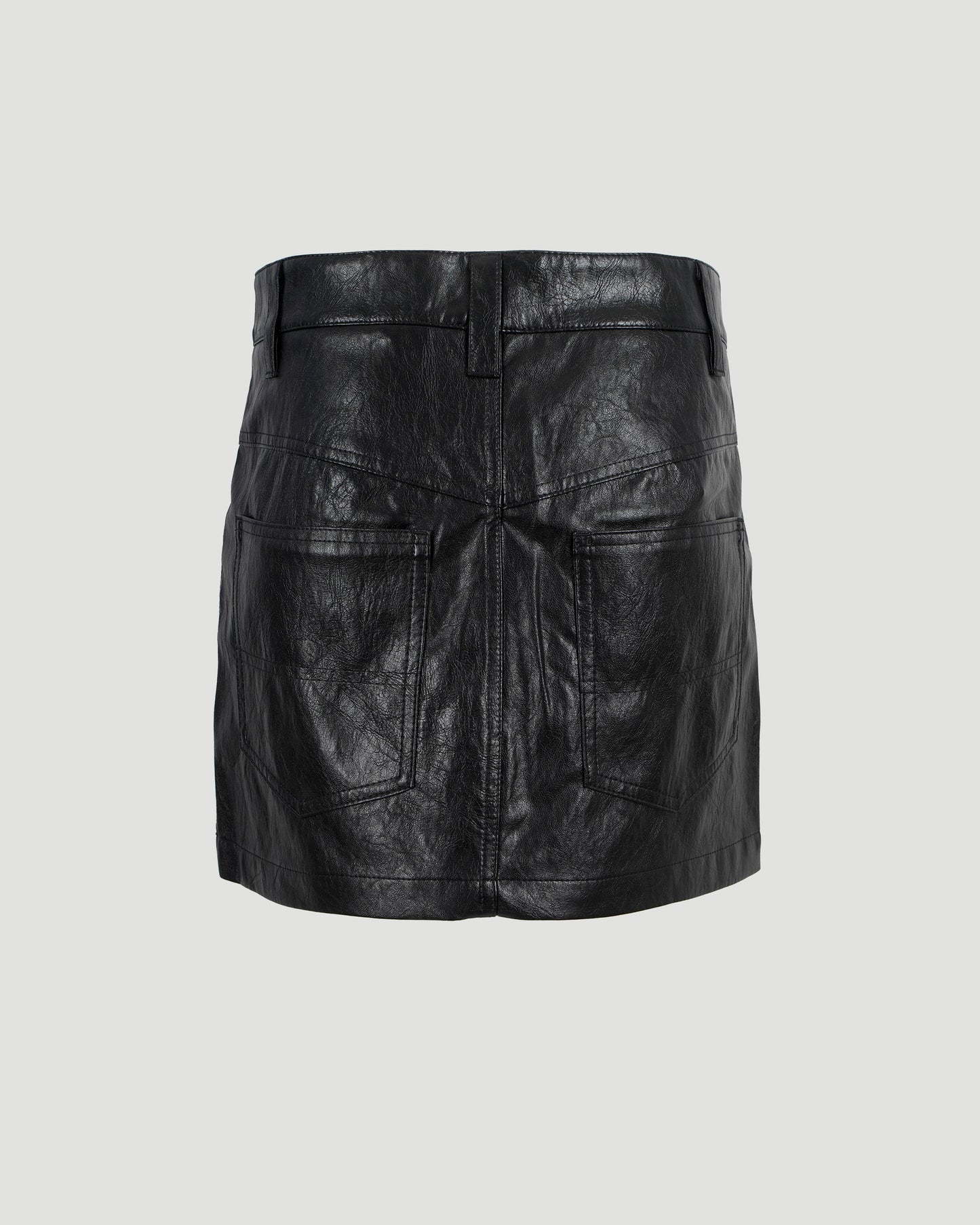 Short Leather Style Skirt
