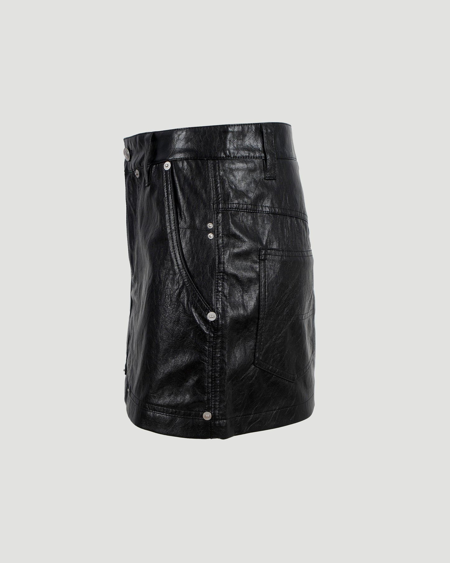 Short Leather Style Skirt