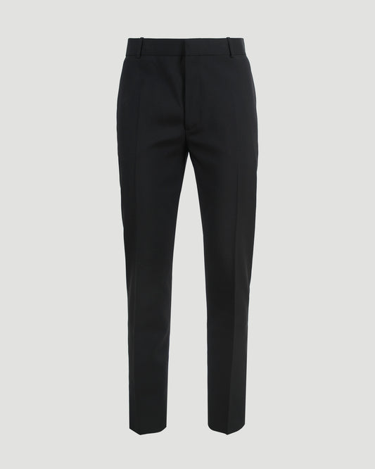 TAILORED CIGARETTE TROUSERS IN BLACK