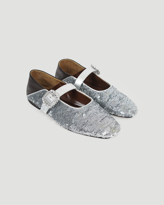The Glide Slipper in Silver
