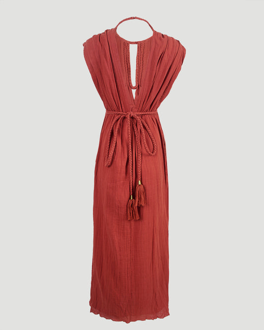 Joya Long Dress in Orange