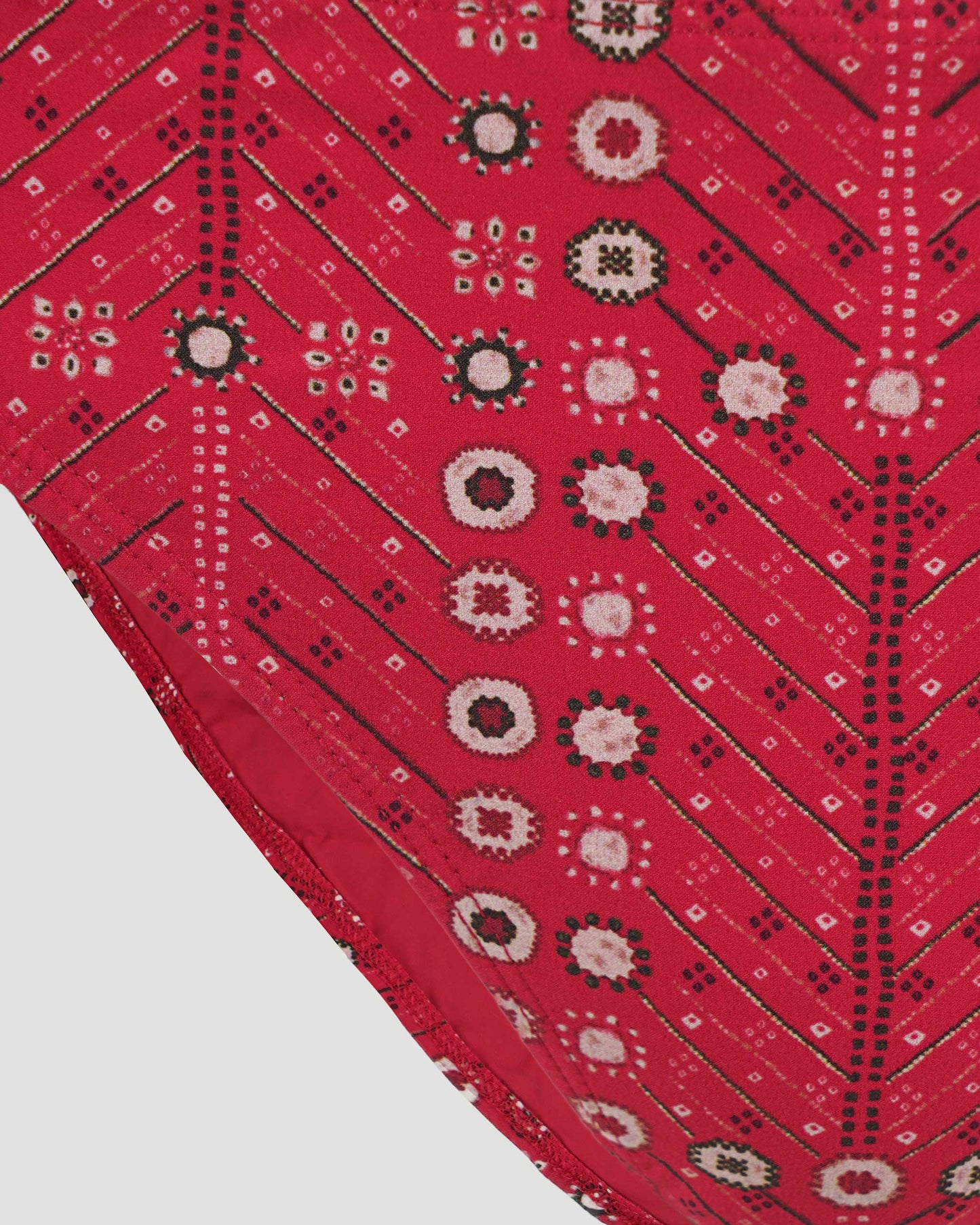 Printed Bikini Bottoms in Red