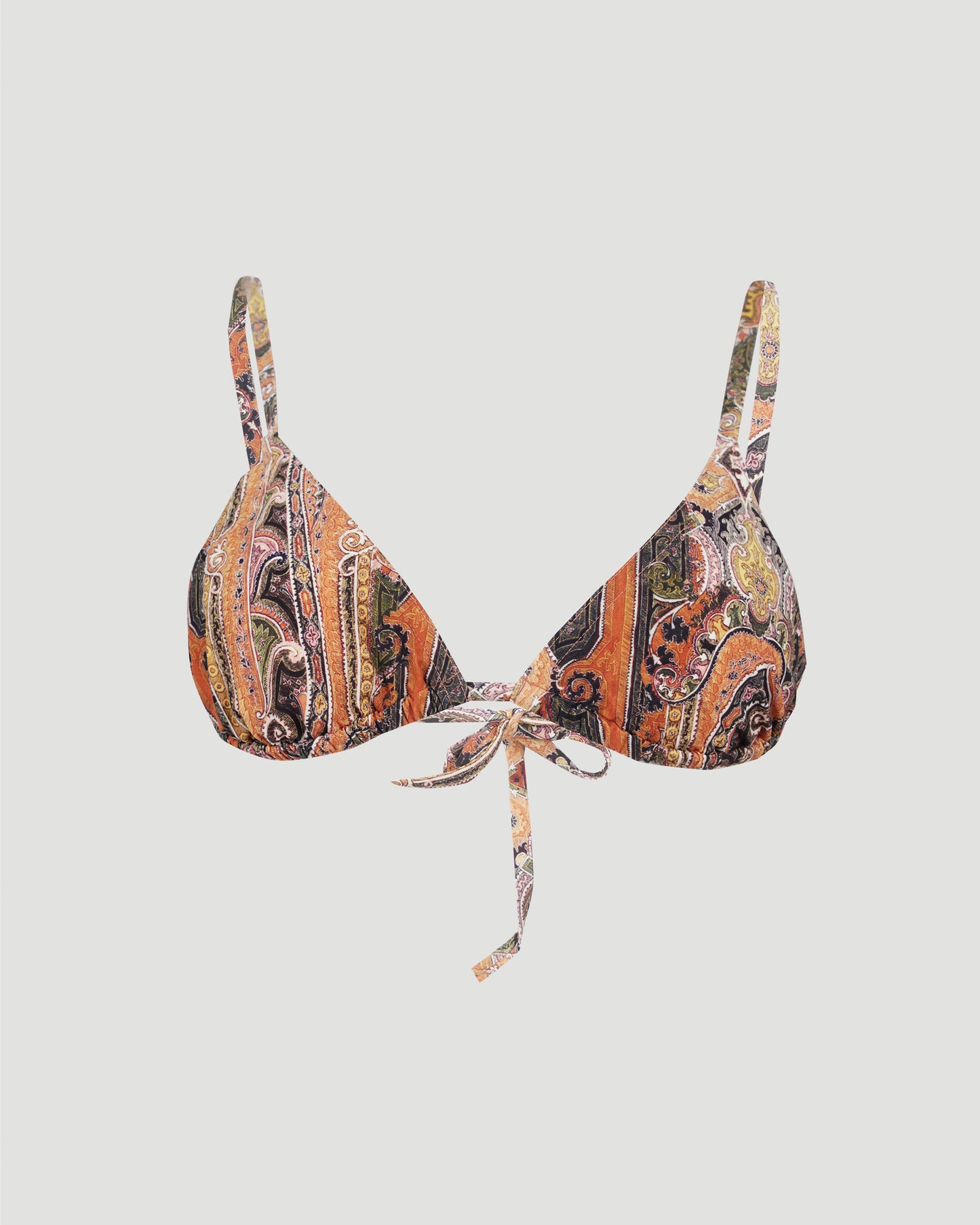 Printed Bikini Top in Orange