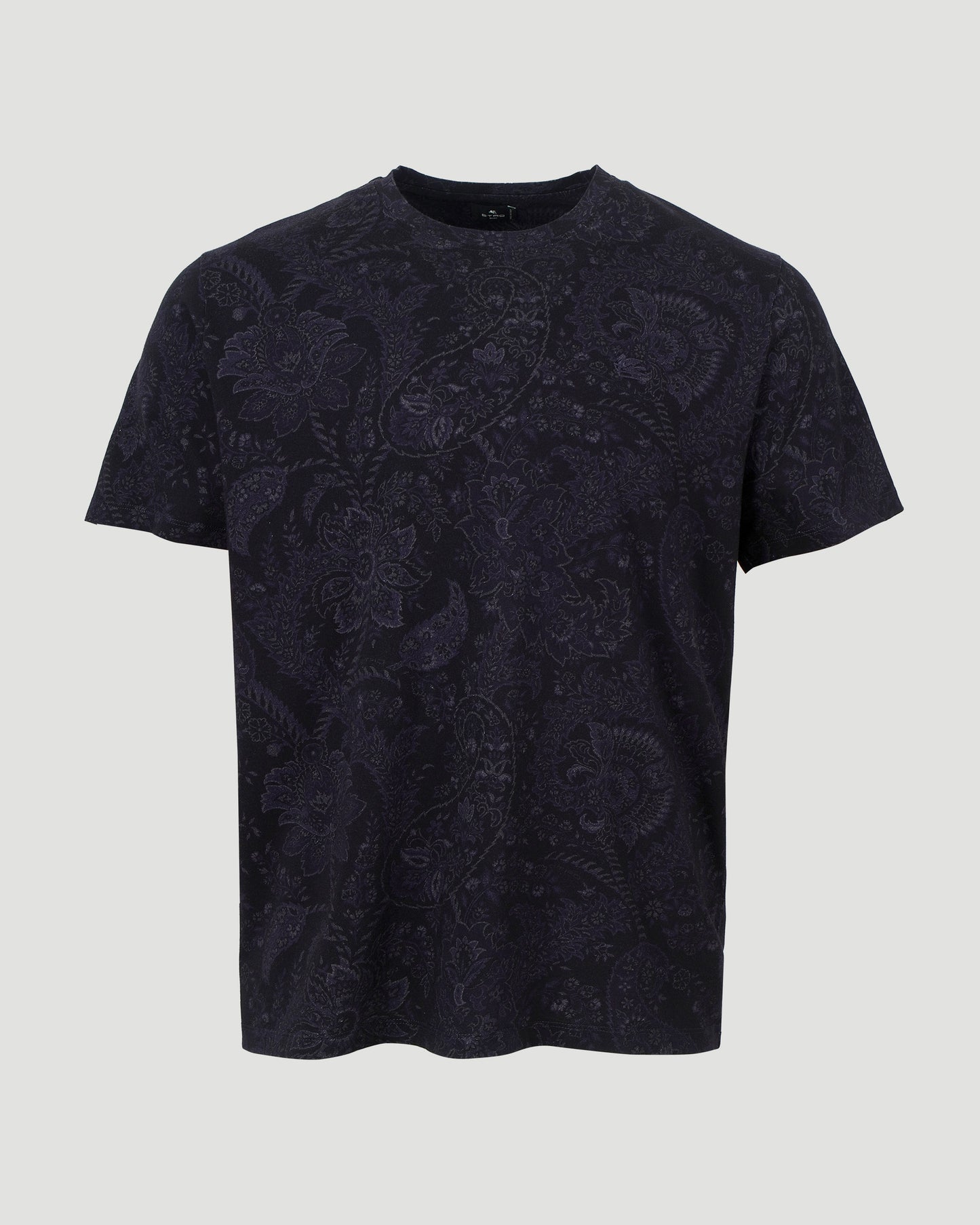 COTTON T-SHIRT IN NAVY PATTERN