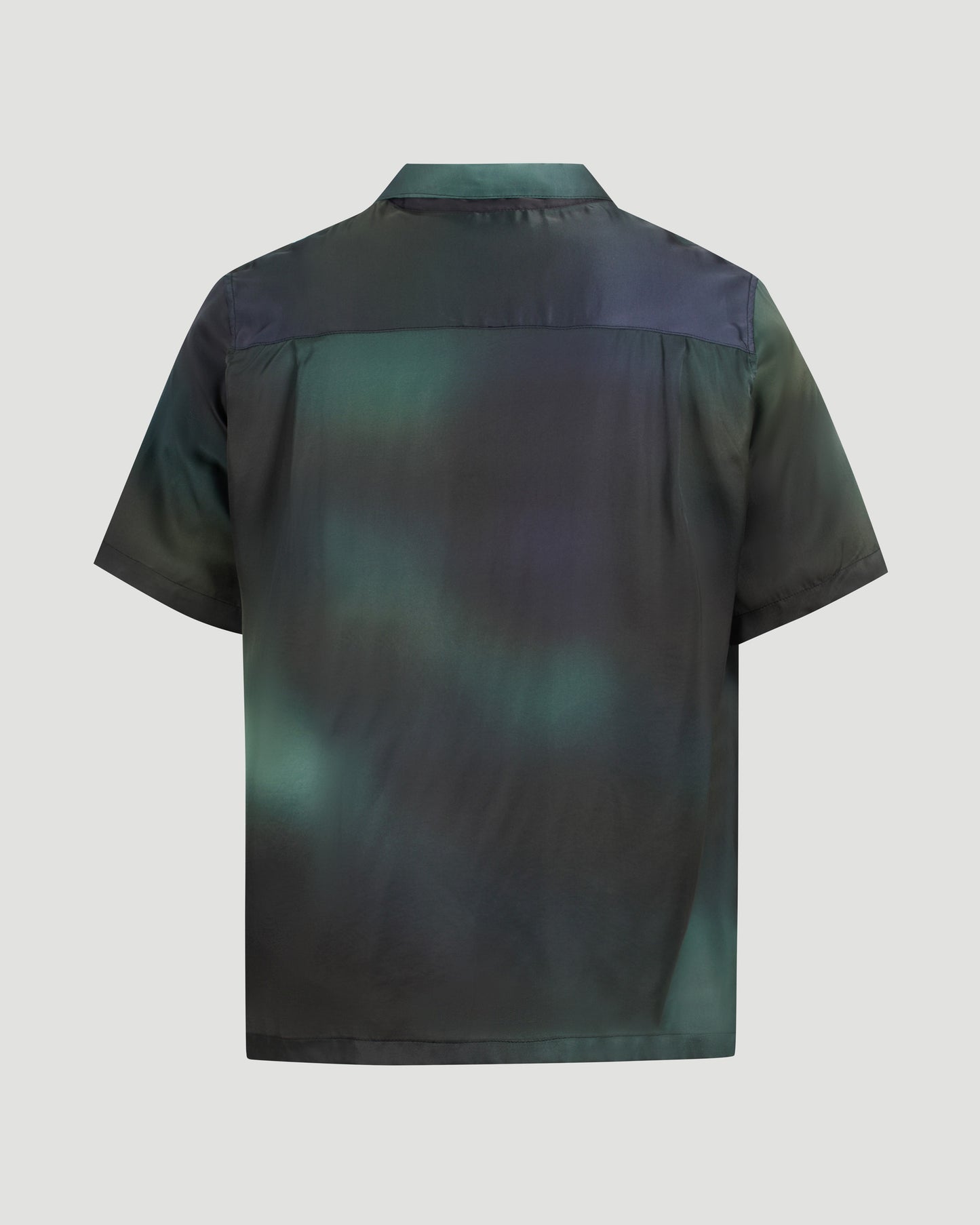 Printed Short-Sleeve Shirt in Dark Green