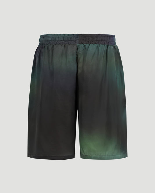 Printed Shorts in Dark Green