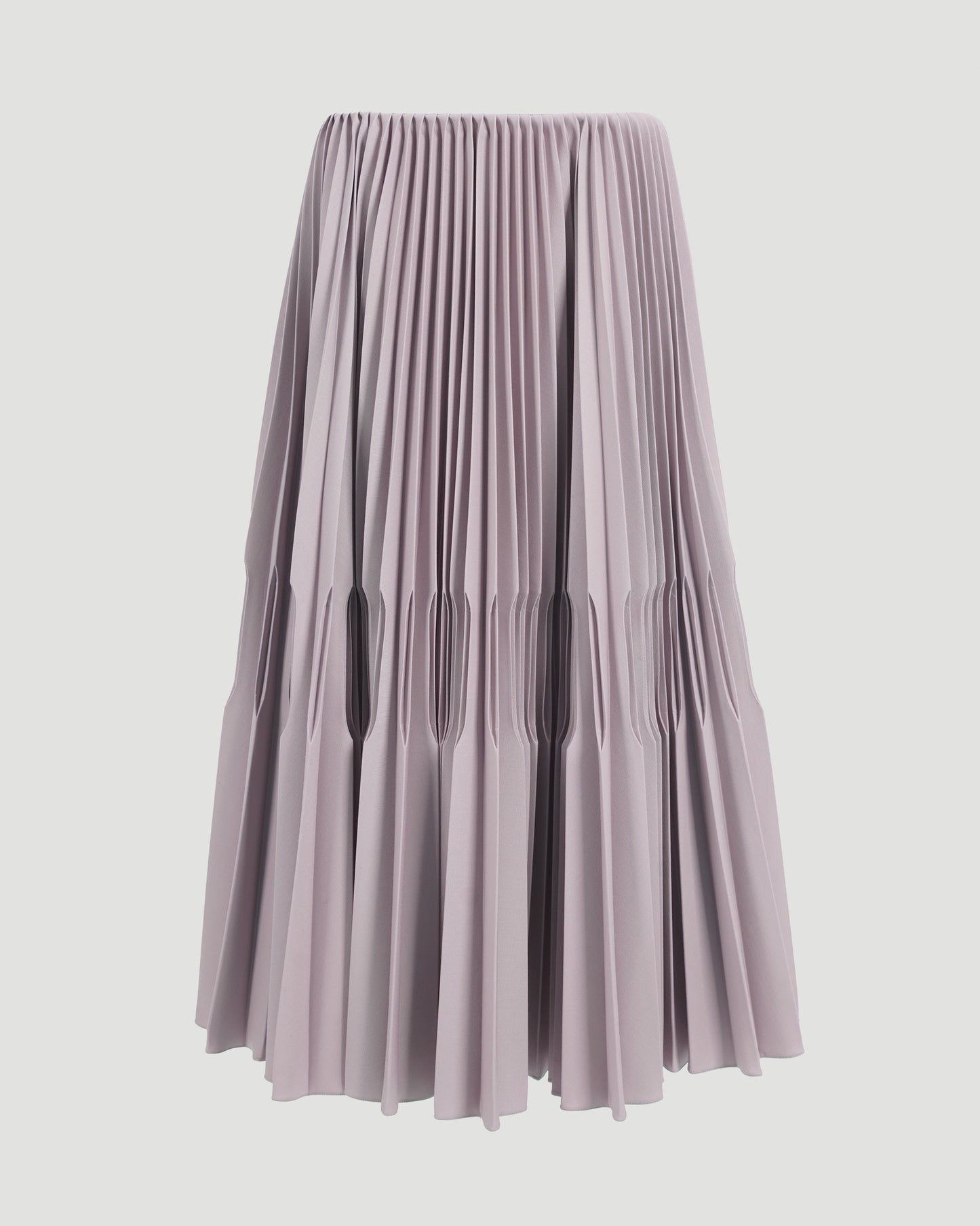 Wool Gabardine Pleated Skirt