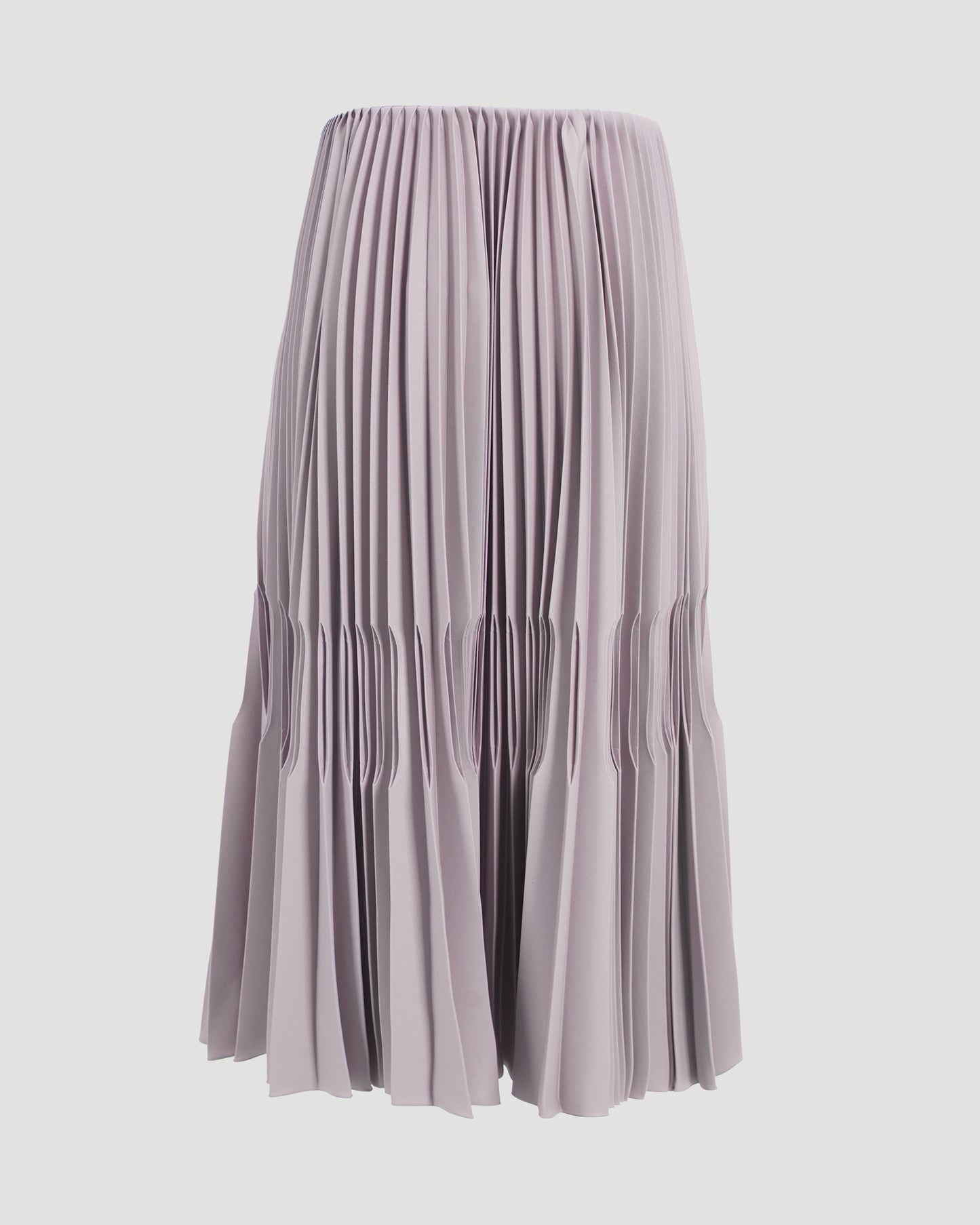 Wool Gabardine Pleated Skirt