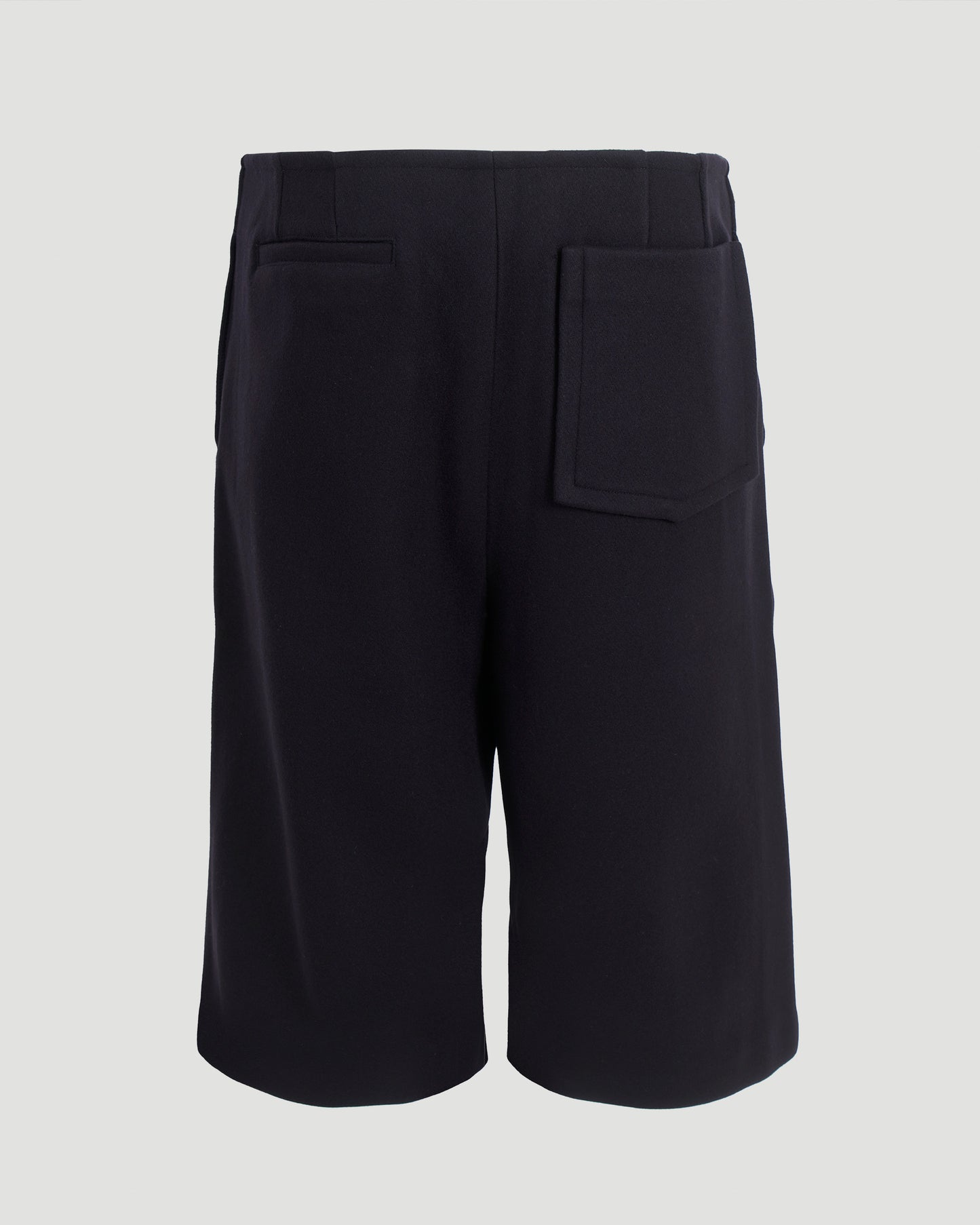 Navy Melton Wool Parade Short