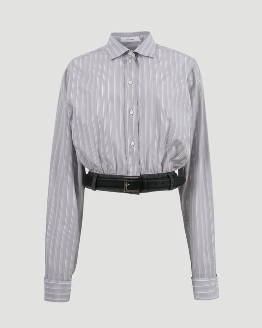 Cropped Shirt With Belt