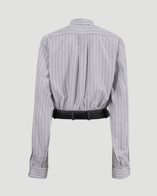 Cropped Shirt With Belt