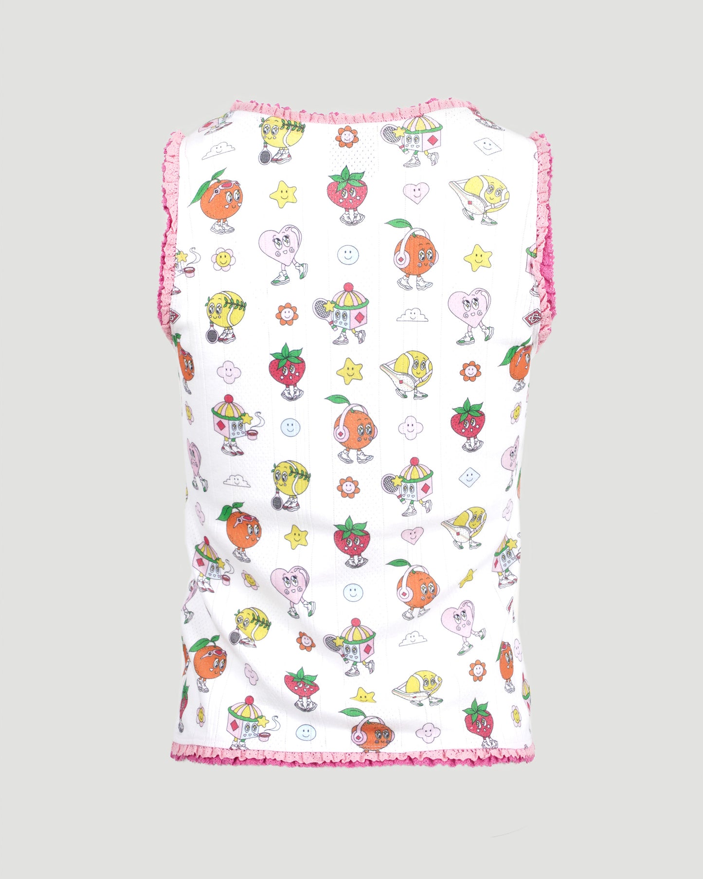 Pointelle Frill Tank Top