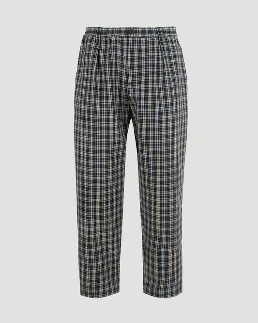 Wool Trousers in Checked Pattern