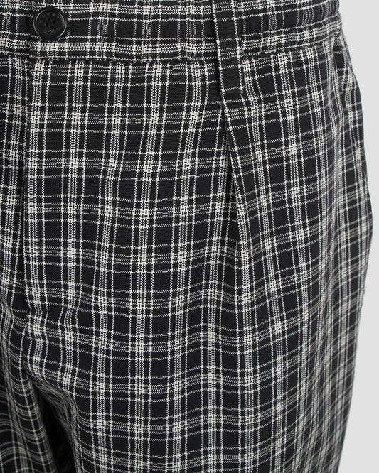 Wool Trousers in Checked Pattern